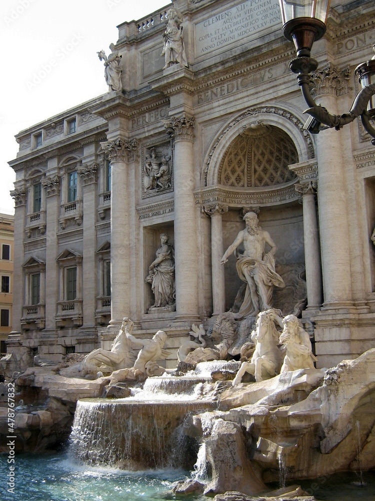 rom italian fontain water architecture 