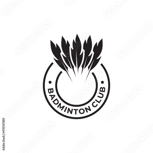 Badminton club emblem logo design