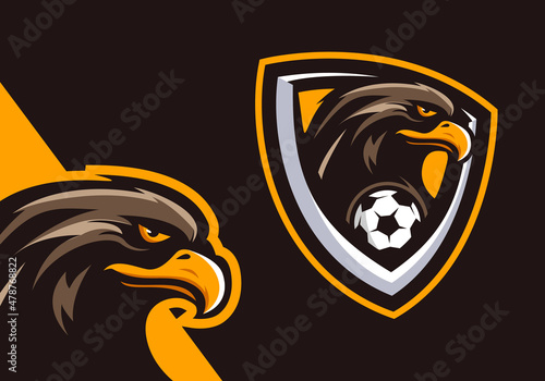 Soccer eagle badge logo