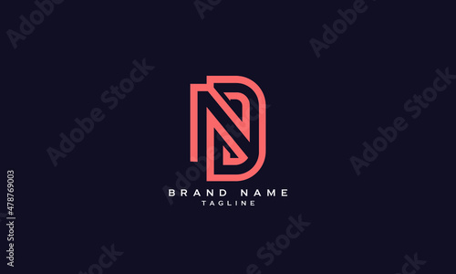 ND, AD, DN, Abstract initial monogram letter alphabet logo design photo