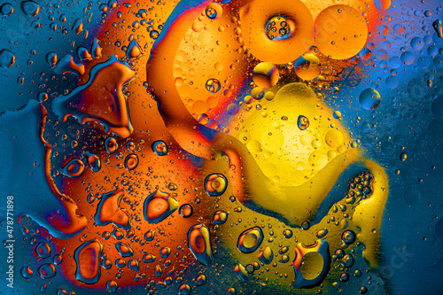 Beautiful abstract macro background of multicolored circles