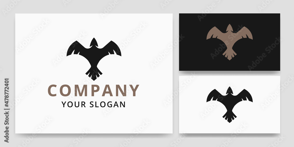 Elegant Bird Silhouette Logo Design Elegant Bird Silhouette Logo Design