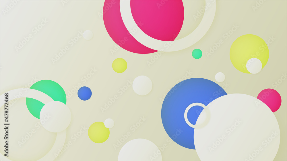 Balls Memphis pink yellow Colorful abstract design background
