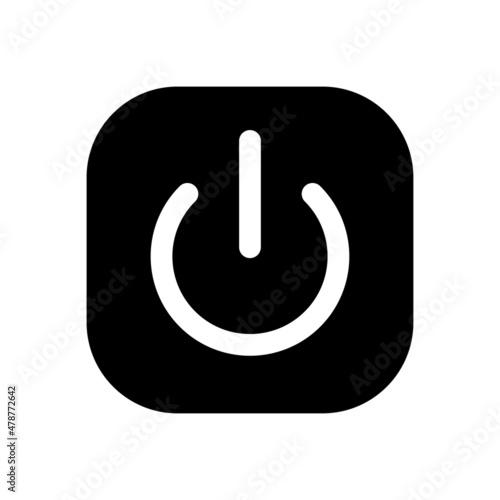 Power Switch vector Solid Icon Design Symbol on White background EPS 10 File