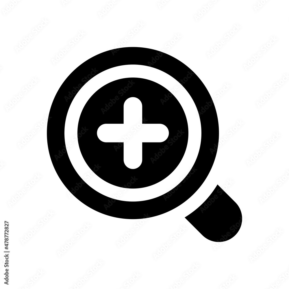 Fototapeta premium Zoom vector Solid Icon Design Symbol on White background EPS 10 File