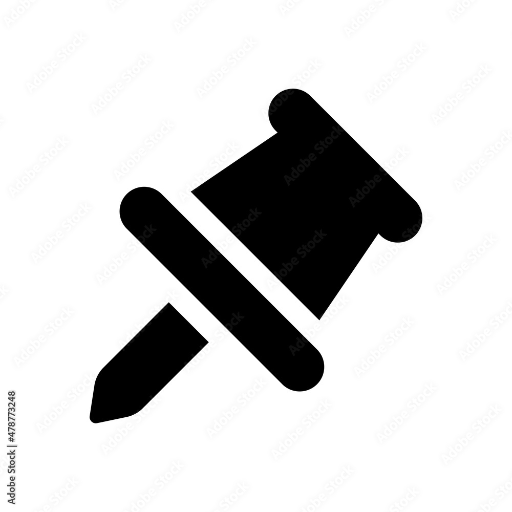 Pin vector Solid Icon Design Symbol on White background EPS 10 File Pin vector Solid Icon Design Symbol on White background EPS 10 File
