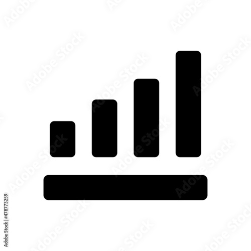 Graph vector Solid Icon Design Symbol on White background EPS 10 File