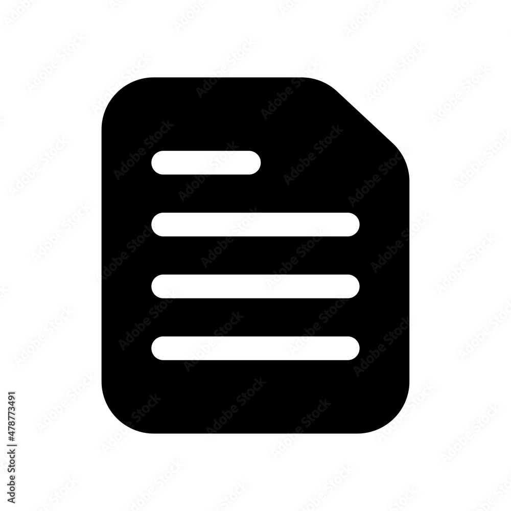 Document vector Solid Icon Design Symbol on White background EPS 10 File Document vector Solid Icon Design Symbol on White background EPS 10 File