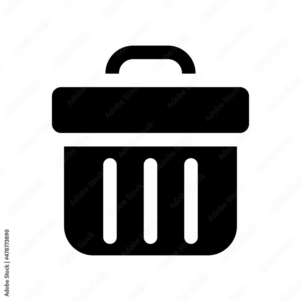 Dustbin vector Solid Icon Design Symbol on White background EPS 10 File Dustbin vector Solid Icon Design Symbol on White background EPS 10 File