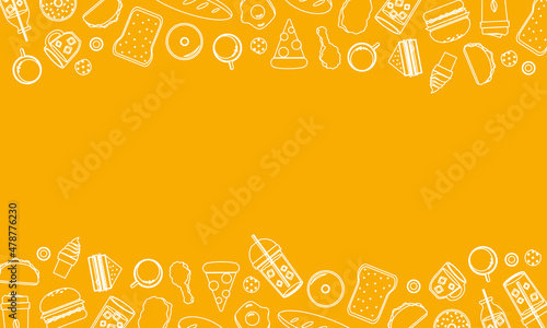 Food and drink pattern background