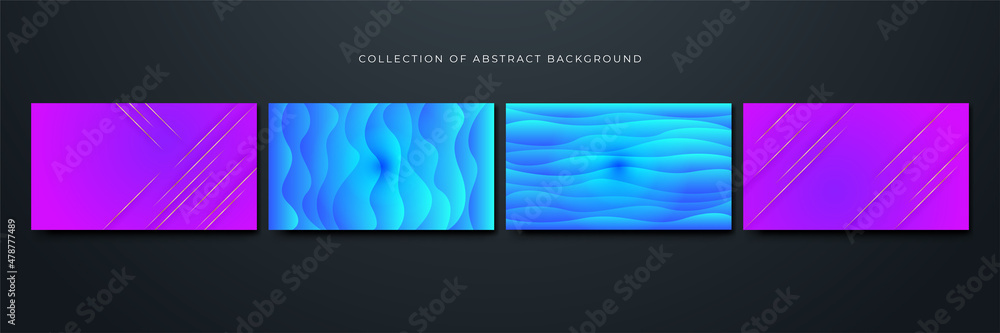 gradient wave blue yellow Colorful abstract design background