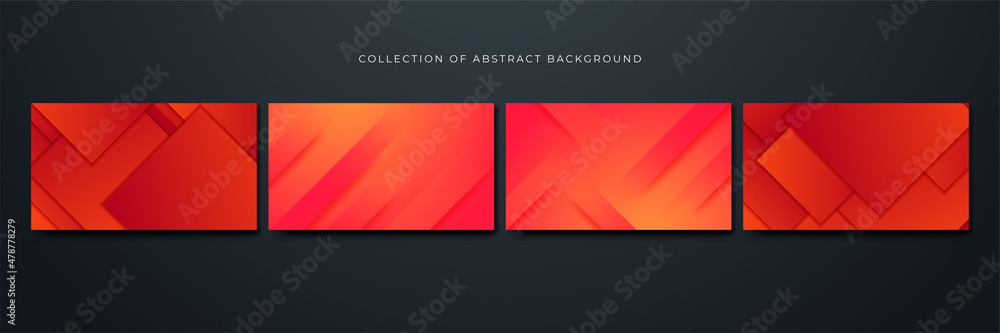 Gradient style red Colorful abstract design background