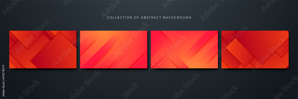 Fototapeta premium Gradient style red Colorful abstract design background