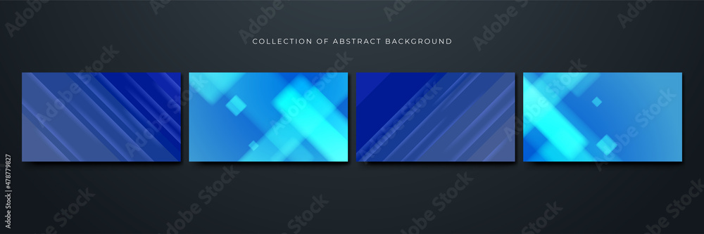 Blurred gradient blue Colorful abstract design background