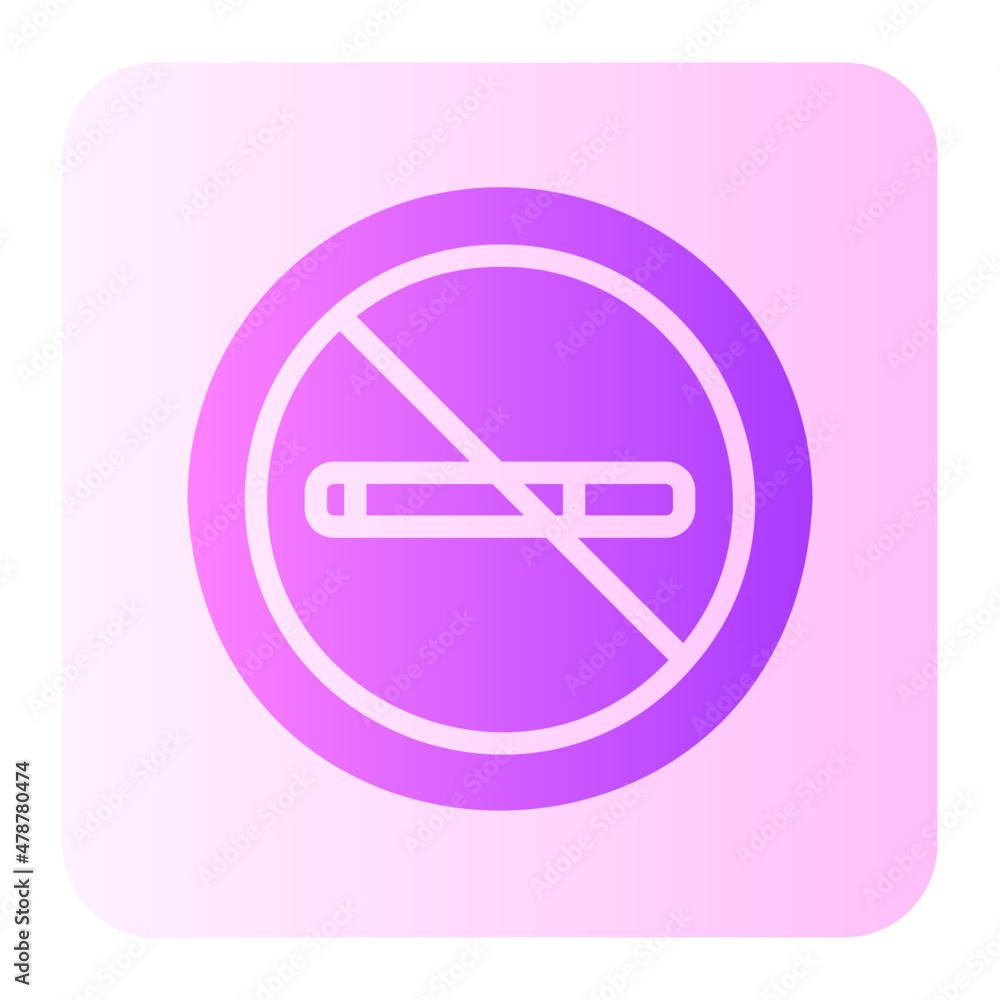 no smoking gradient icon no smoking gradient icon