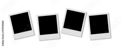 Polaroid photo series vector
