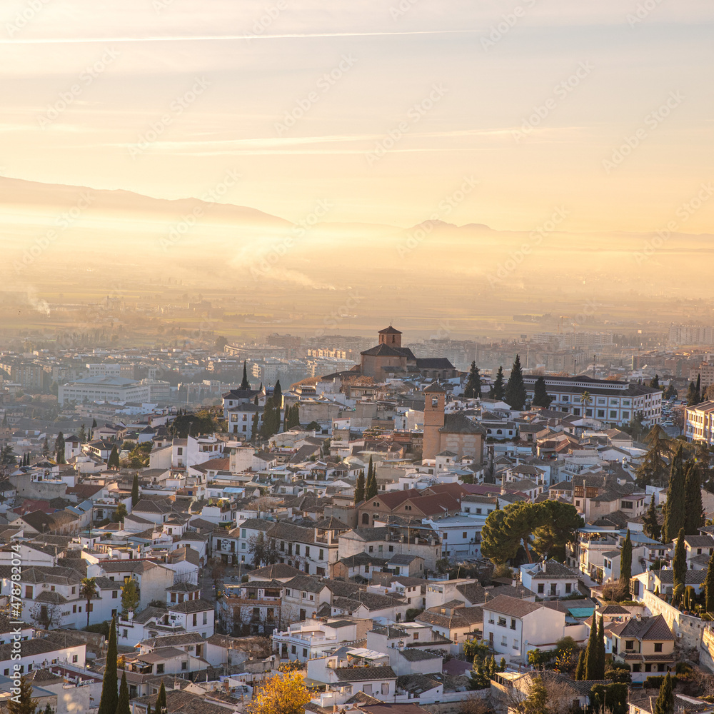 Granada panoramic view,  Andalusia in Spain