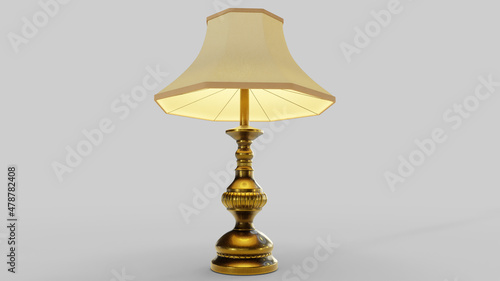 3d visualization of a floor lamp on a white background