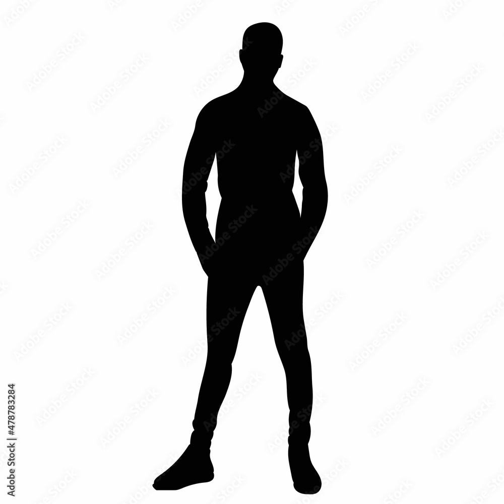 man, guy black silhouette, isolated, vector man, guy black silhouette, isolated, vector