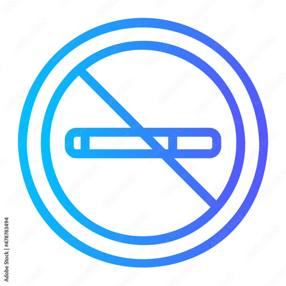 no smoking gradient icon no smoking gradient icon