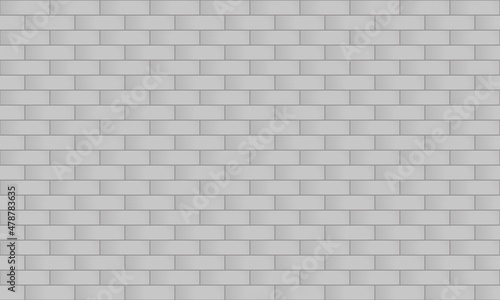 Seamless white brickwall pattern. Geometric ornament. Mosaic motif. Grid background. Digital design element. bathroom Stone or ceramic kitchen. Brick wall or floor texture. Vector flat illustration.