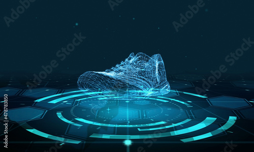 HUD The futuristic 3D sci-fi Athletic Shoe