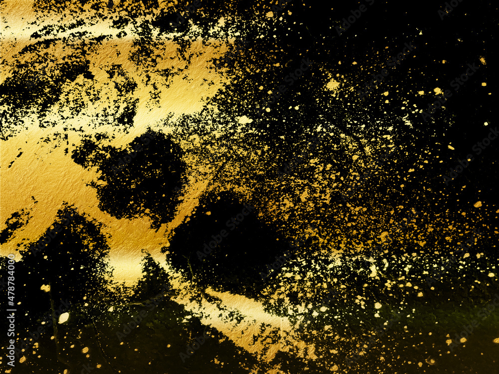 abstract background with golden grunge effect, japanese paper