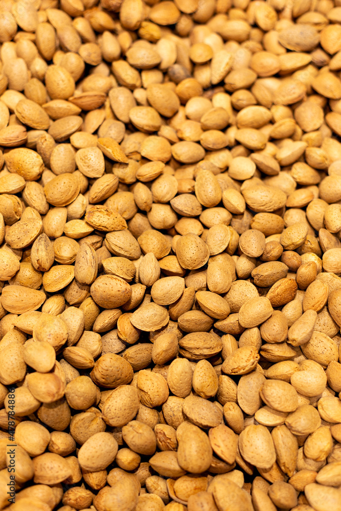background closeup with almonds background closeup with almonds