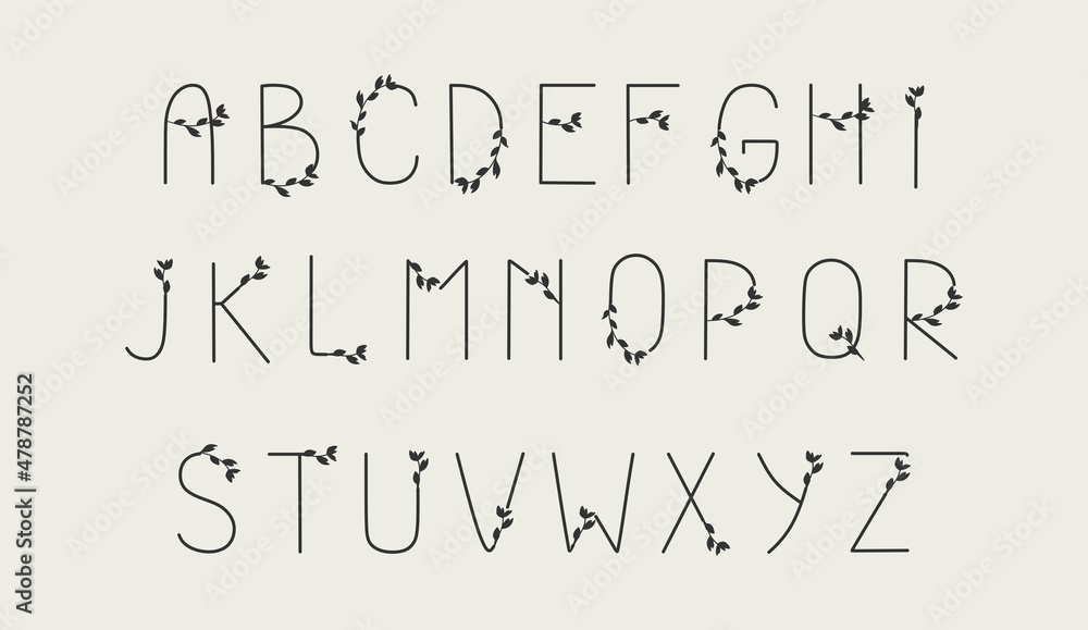 A set of letters isolated on white. Typographic alphabet for your designs: logo, font, postcard, wedding invitation. Vector alphabet A set of letters isolated on white. Typographic alphabet for your designs: logo, font, postcard, wedding invitation. Vector alphabet