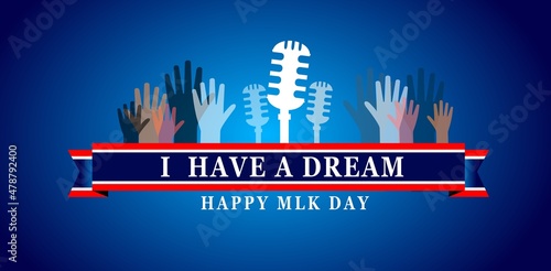 Martin Luther King Day illustration background	