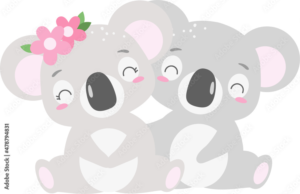 Naklejka premium Valentine Koala Bear