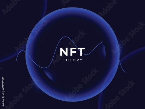 NFT cryptocurrency digital background design concept