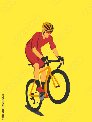 Fototapeta Naklejka Na Ścianę i Meble -  Man riding bicycle race