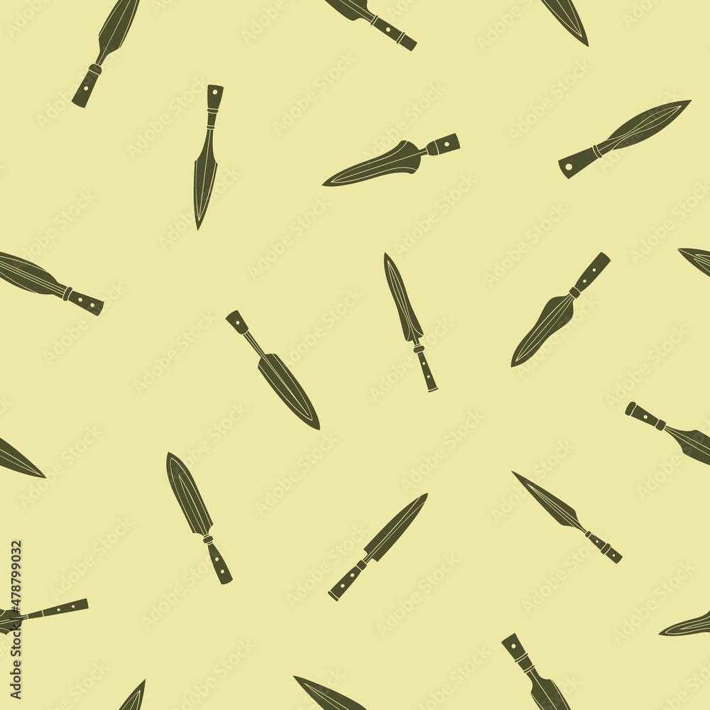 Seamless pattern with ancient spearheads for your project Seamless pattern with ancient spearheads for your project