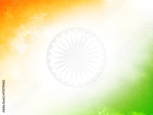 Tricolor Indian flag theme Republic day watercolor texture background