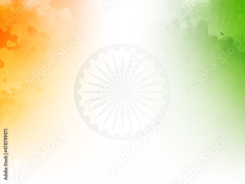 Tricolor Indian flag theme Republic day watercolor texture background photo
