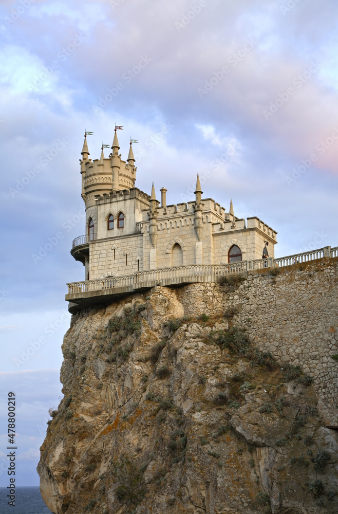 Historical Swallow's Nest in Gaspra near Yalta. Crimea. Ukraine