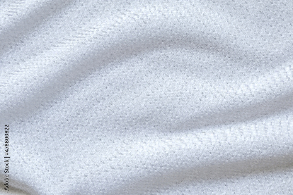White sports clothing fabric football shirt jersey texture background
