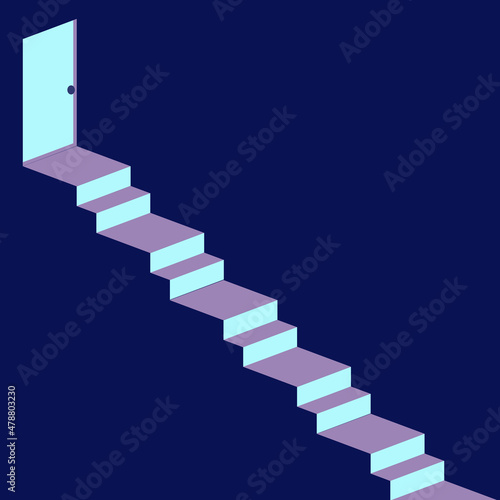 illustration of stairs to success  stairway to heaven  stairway to dream.
