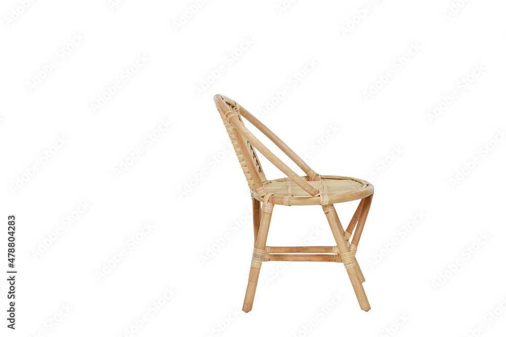 Bamboo Rocking Chair on a white isolated background