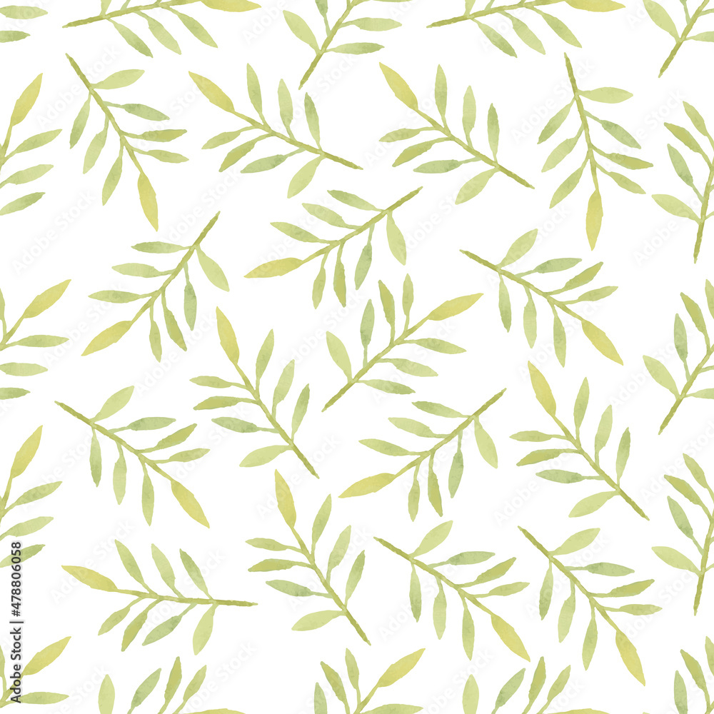 Watercolor leaf seamless pattern Watercolor leaf seamless pattern