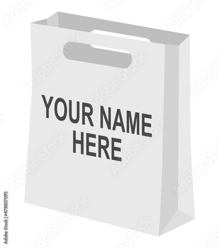 Sac Papier blanc Personnalisable 2