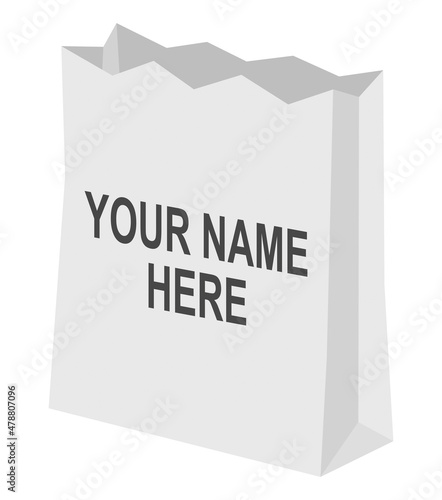 Sac Papier blanc Personnalisable 1