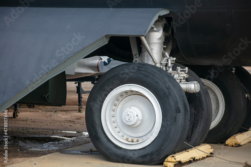  Landing Gear Wheels From a B-52 Strato Fortress Jet Bomber Showing the Wheels and Tires photo