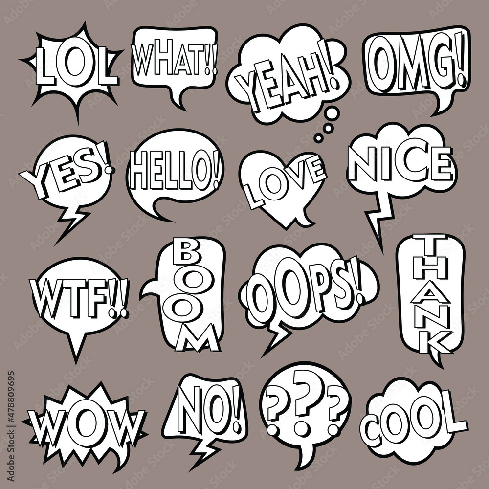 Collection of speech bubbles vector Free Vector Collection of speech bubbles vector Free Vector