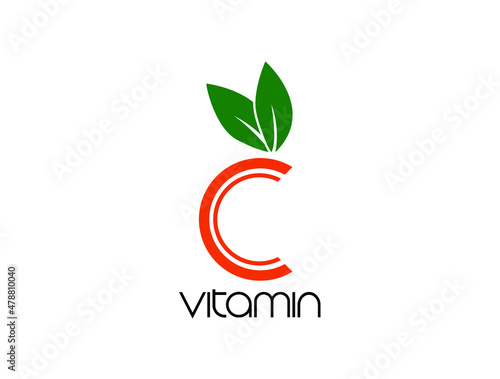 abstract logo design of vitamin c