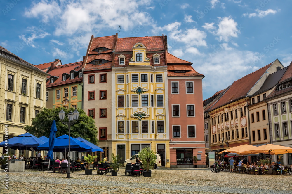 Fototapeta premium bautzen, deutschland - altstadt mit hauptmarkt