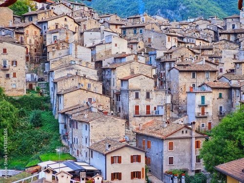 rustic and ancient houses in the village of Scanno in Abruzzo