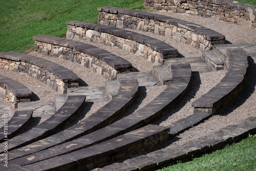 Amphitheater Seating Ready for a Performance in the Park