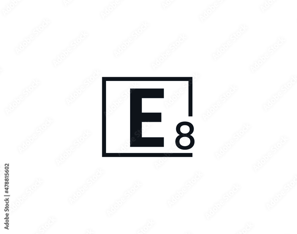 E8, 8E Initial letter logo E8, 8E Initial letter logo